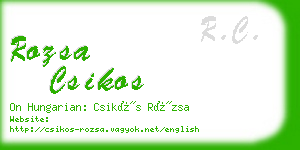 rozsa csikos business card